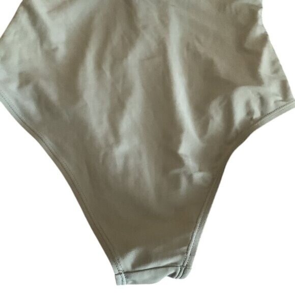 Mint Green One-Piece Swimsuit With Front Zipper Detail Nylon/Spandex Blend For W - Picture 6 of 8